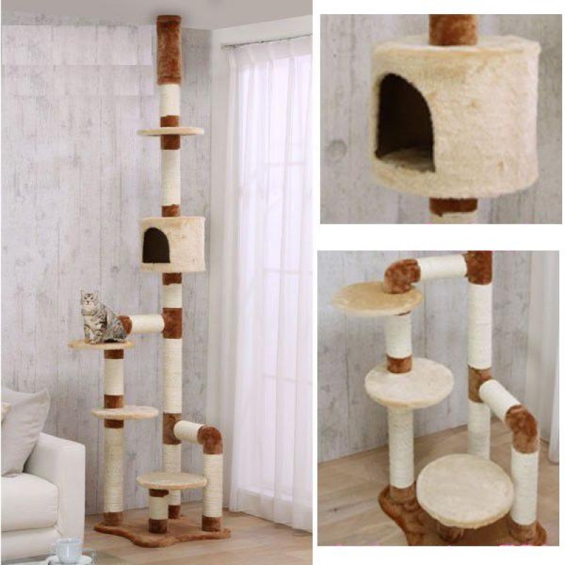 Abc Pet Plaza Catland Floor To Ceiling Cat Tree W Cubby