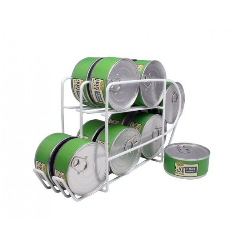 Cat food top can storage