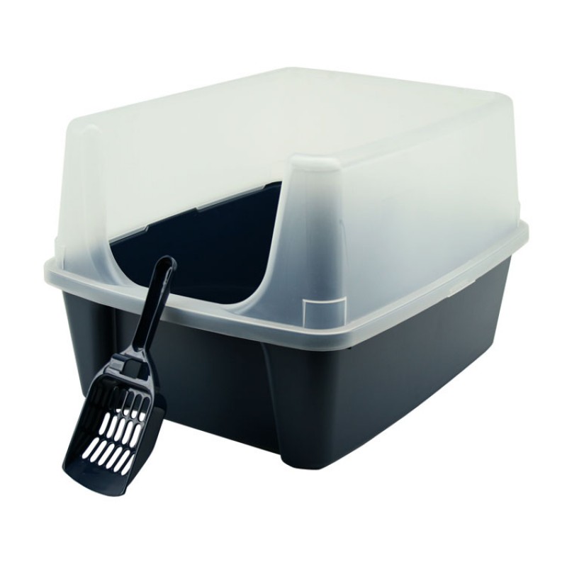 Iris open top litter box with deals shield & scoop