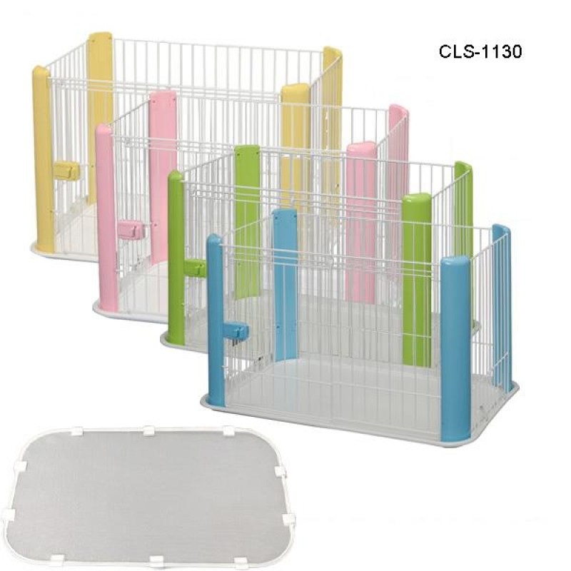ABC Pet Plaza 301447 Wire Pet Dog Puppy Play Pen Puppy Dog Cage CLS 1130 with Roof Pink