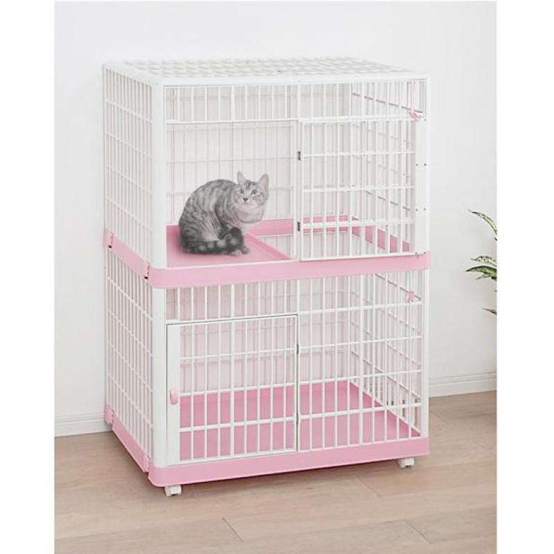 ABC Pet Plaza IRIS 2 level Plastic Pet Cat Cage PC 812