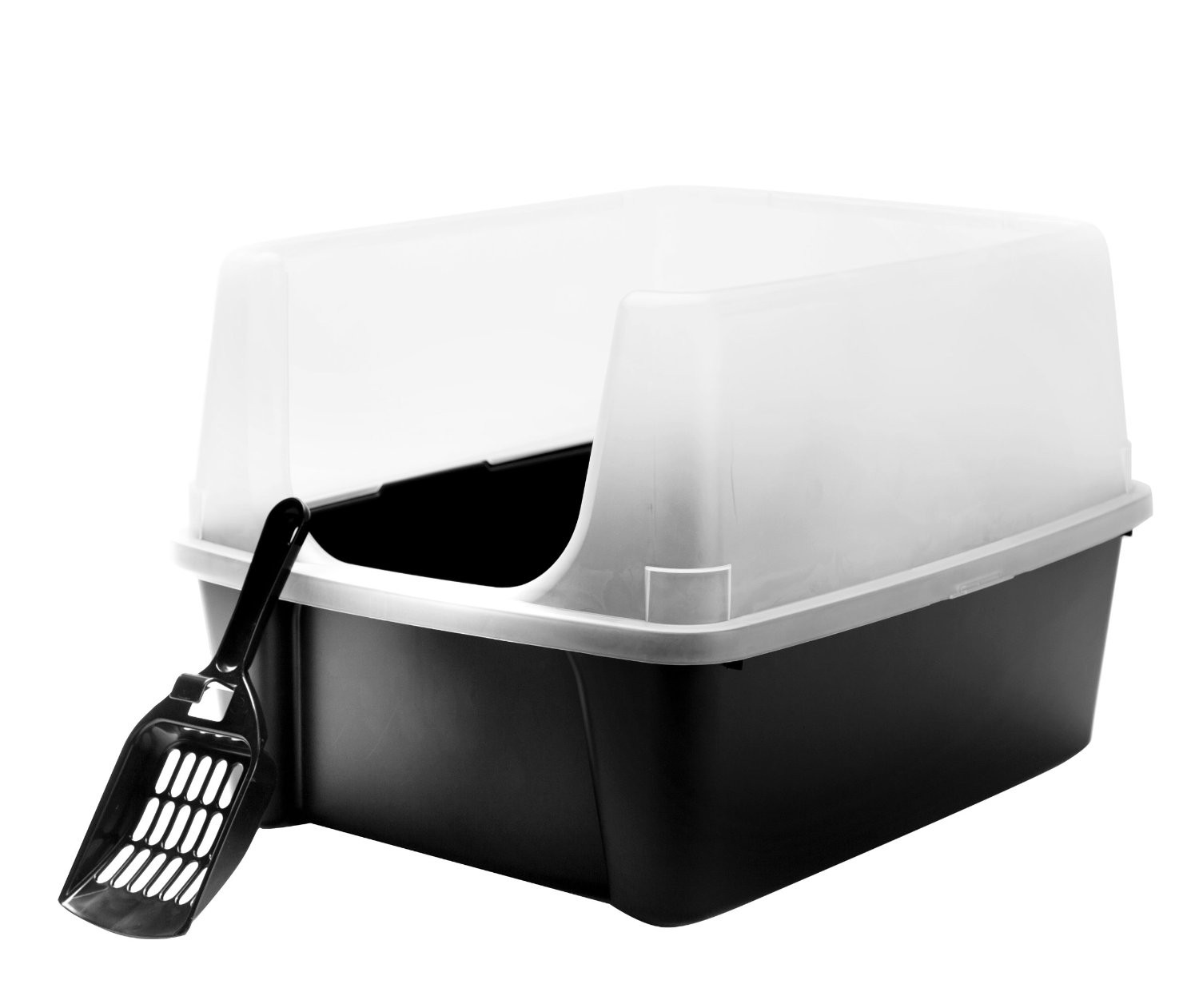 Jumbo litter box with on sale shield
