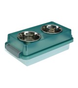 IRIS Elevated Feeder with Storage, Small, Green