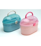 Small Animal Pet Carrier, Blue & Pink