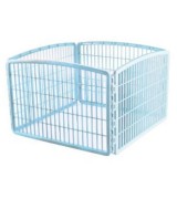 IRIS 4-Panel Plastic Pet Pen, Blue