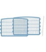 2 Plastic Play Pen Panels with 2 Pins for IRIS CI-604 CI-600, Blue