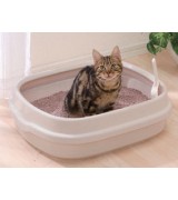 IRIS Open Top Cat Litter Pan, Ivory