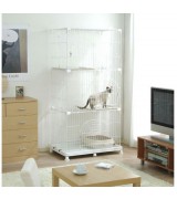 IRIS 3-Tier Wire Cat Cage, White 