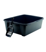 IRIS Open Top Cat Litter Pan, Navy