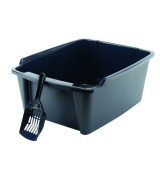 IRIS Open Top Cat Litter Box, Navy