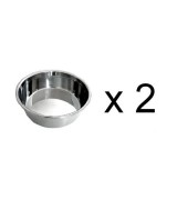 Stainless Steel 2qt Bowls, 2 pack