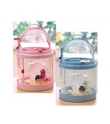 Small Animal Pet Hamster Gerbil Cage/Carrier, DW-302, Pink