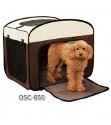 Soft-Sided Portable Collapsible Pet Crate Medium OSC-650 Brown