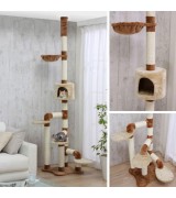 Catland Floor to Ceiling Cat Tree w/Cubby, Hammock and Scratching Posts