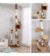 Catland Floor to Ceiling Cat Tree w/Cubby, Ledge and Scratching Posts