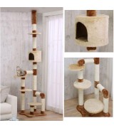 Catland Floor to Ceiling Cat Tree w/Cubby, Ledge and Scratching Posts