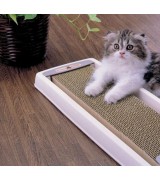 Dustless Cardboard Cat Scratcher with Tray 