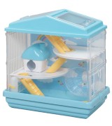 IRIS 3-Level Playhouse Hamster Cage, Blue