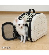 Foldable Pet Dog Carrier, Beige, OPC-320