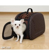 Folding Pet Travel Carrier, Brown, OPC-320,