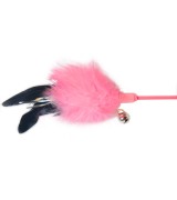 Feather on a Stick Cat Toy Cat Teaser, Pink