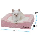 Pecalle Pet Bed w/Removable Cushion, Pink