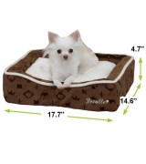 Pecalle Pet Bed w/Removable Cushion, Brown