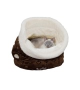 Pecalle Convertible Pet Cat/Kitten Sack Bed, Brown