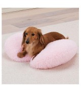 Heart Shaped Fluffy Pet Pillow,  Pink