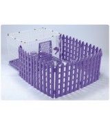 AcePet Wire and Plastic Pet Cage with Fence - Purple