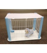 IRIS Wire Pet Pen w/Mesh Roof, Blue