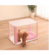 IRIS Wire Pet Pen w/Mesh Roof, Pink 