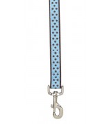 East Side Collection, Pastel Polka Dot Dog Lead, 6' x 1", Air Blue