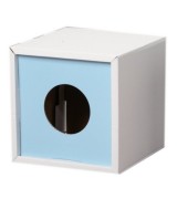 Cardboard Cat Box w/Corrugated Cat Scratcher, Blue, TTB-4