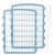 IRIS Plastic Pet Pen Panels w/Pins for CI-908, Blue