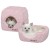 Pecalle 2 in 1 Cat or Dog Pet Bed/Cube House w/Removable Cushion, Pink