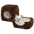 Pecalle 2 in 1 Cat or Dog Pet Bed/Cube House w/Removable Cushion, Brown