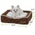 Pecalle Pet Bed w/Removable Cushion, Brown
