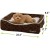Pecalle Medium Pet Dog Bed w/Removable Cushion, Brown