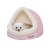 Pecalle Dome Shaped Pet Bed w/Removable Cushion, Pink