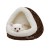 Pecalle Dome Shaped Pet Bed w/Removable Cushion, Brown